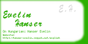 evelin hanser business card